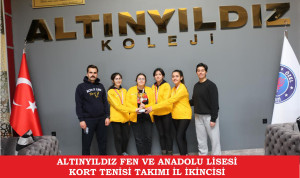 ALTINYILDIZ FEN VE ANADOLU LİSESİ KORT TENİSİ TAKIMI İL İKİNCİSİ